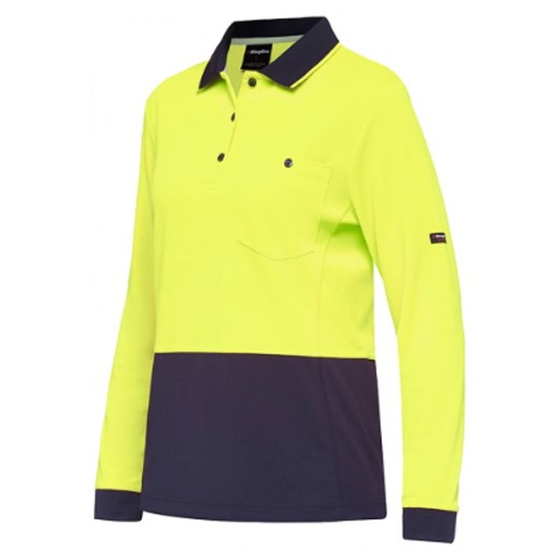 KingGee Workcool Hyperfreeze Spliced Polo Long Sleeve Womens K44730