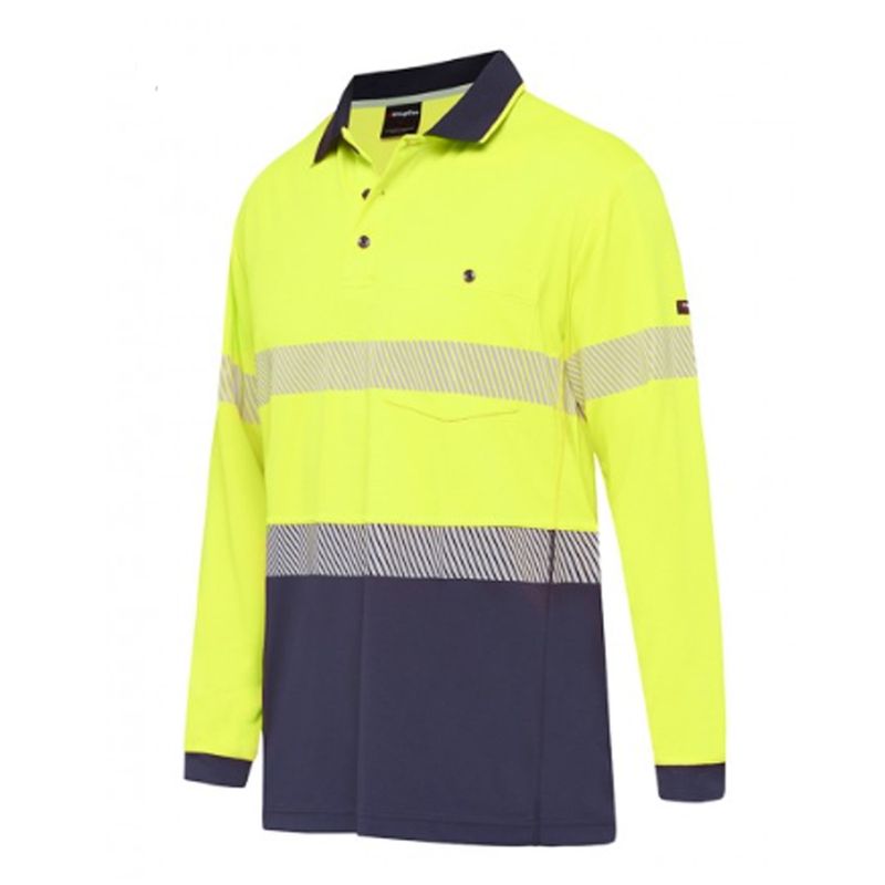 KingGee Workcool Hyperfreeze Spliced Taped Polo Long Sleeve K54225