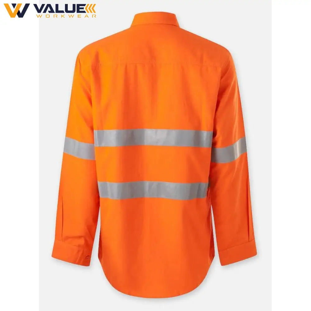 KingGee Womens Shieldtec Lenzing Flame Resistant Hi-Vis Open Front Taped Shirt PPE2 K84003