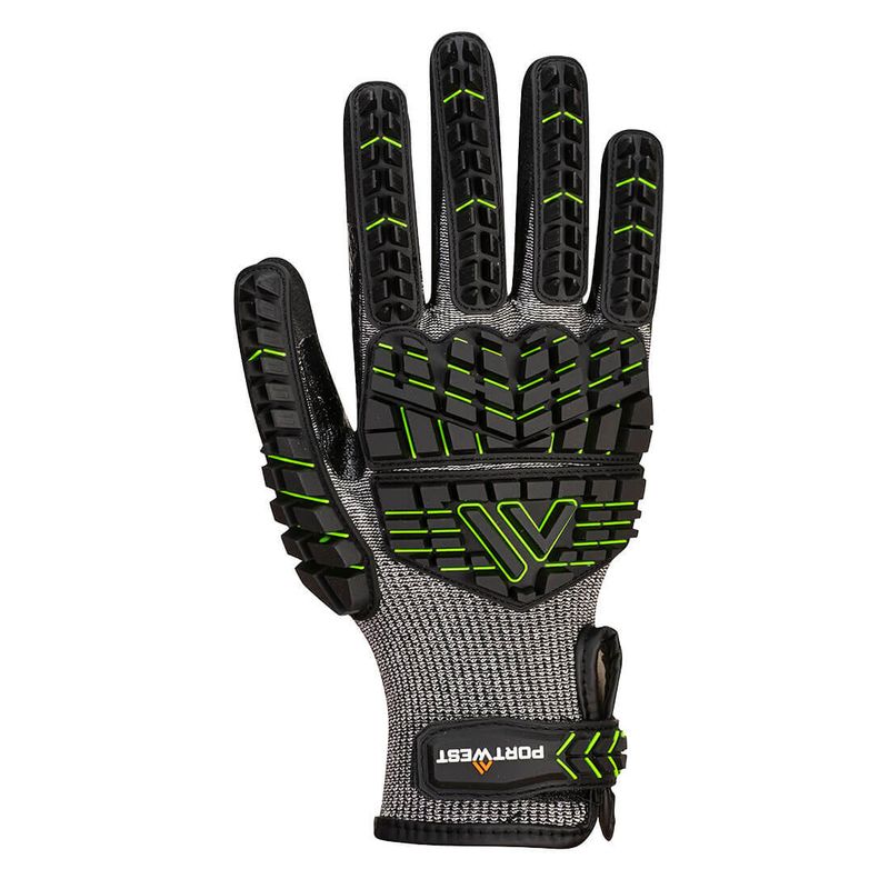 Portwest VHR15 Nitrile Foam Impact Glove Black-Green A755