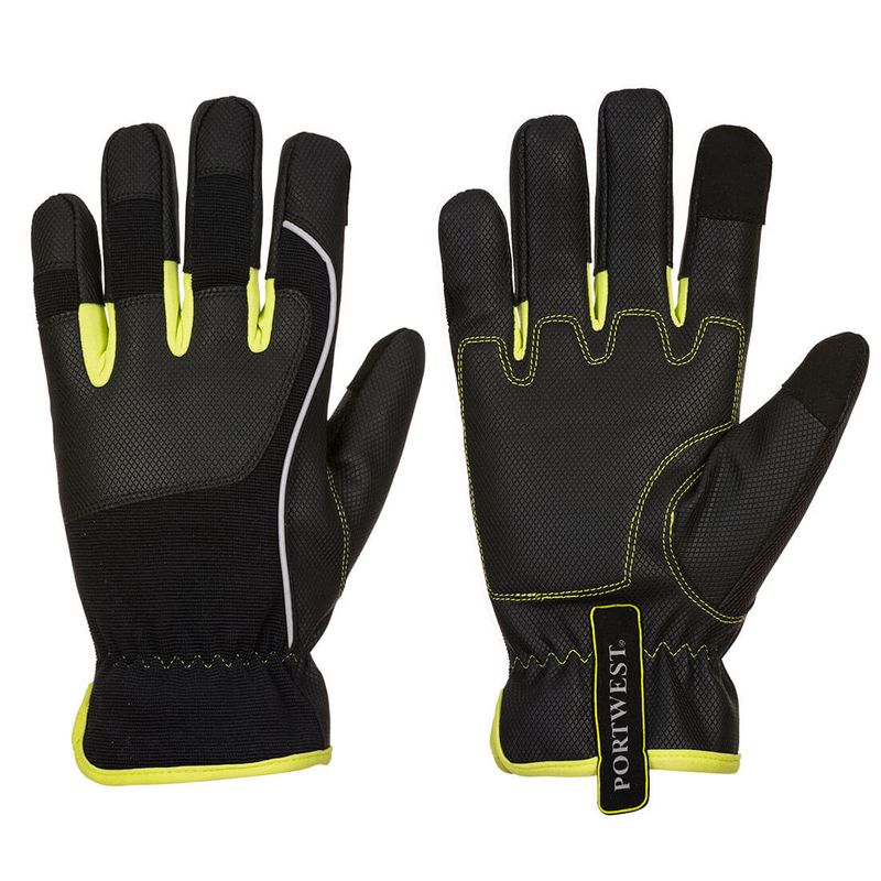 Portwest PW3 Tradesman Glove Black-Yellow A771