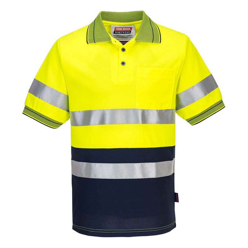 Portwest Short Sleeve Micro Mesh Polo with Tape MP510 - Value Workwear