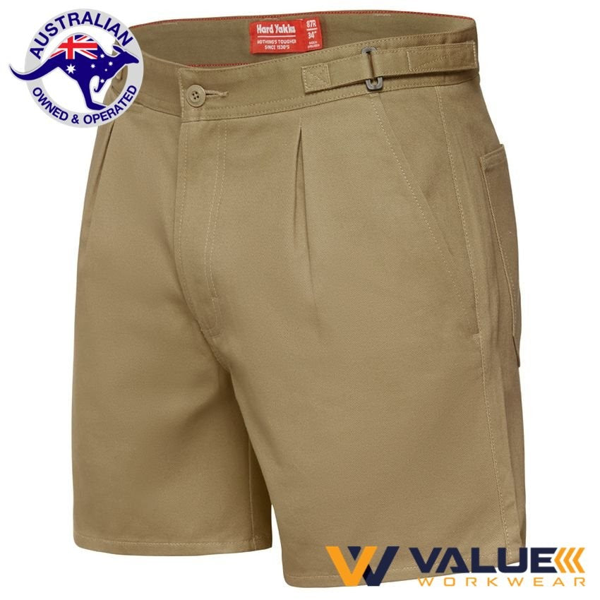 Hard Yakka Drill Shorts with Side Tabs Y05340