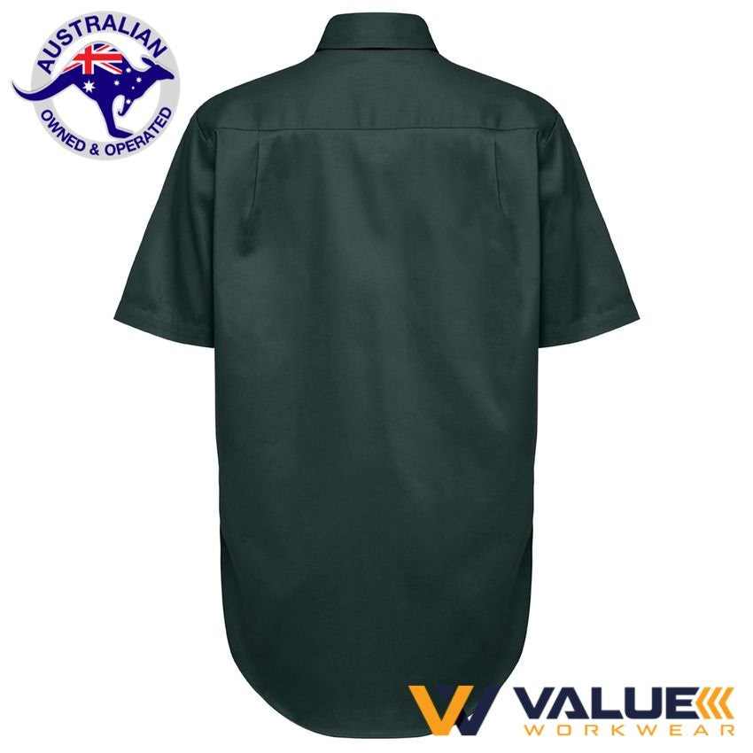 Hard Yakka Foundations Cotton Drill Closed Front Shirt Short Sleeve Y07540
