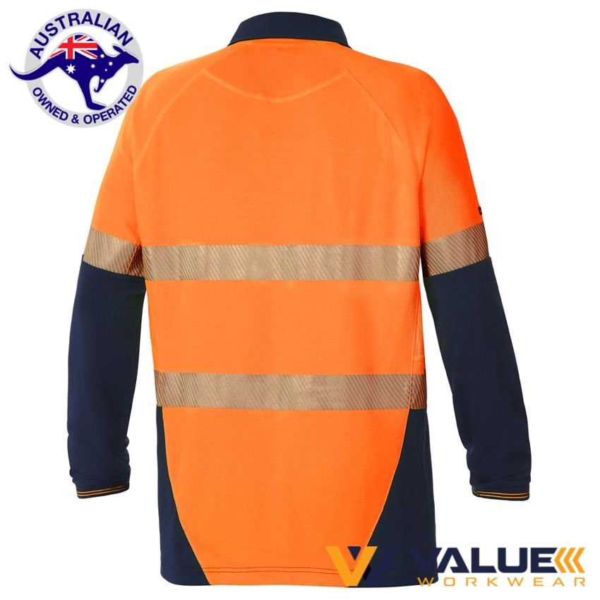 Hard Yakka Koolgear Ventilated Hi-Vis Two Tone Polo Long Sleeve Y11379