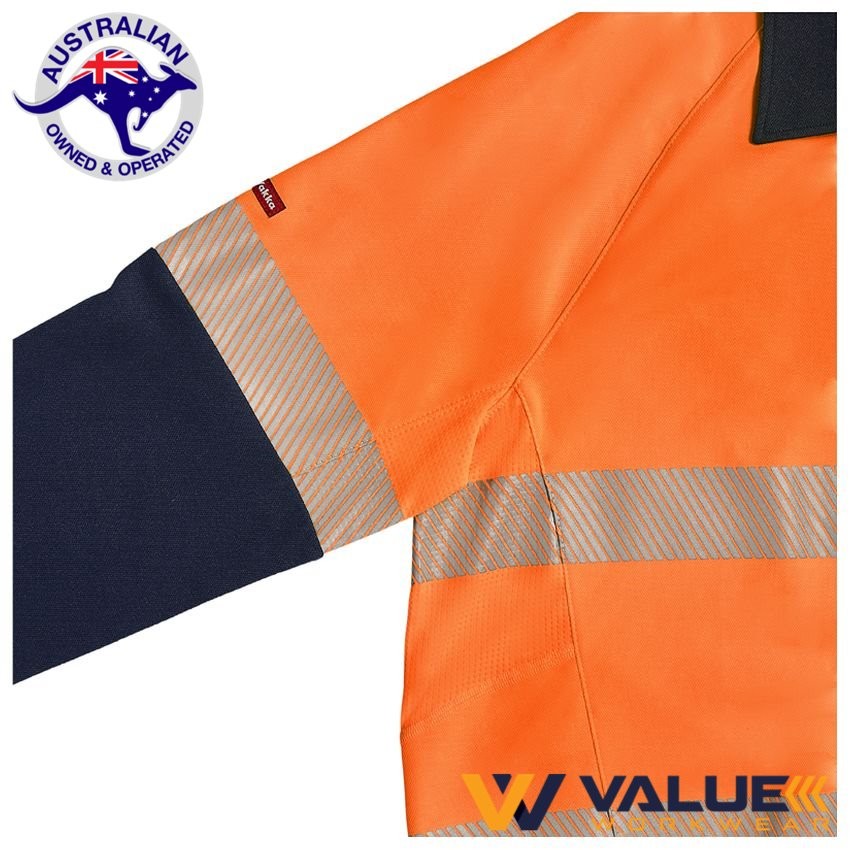 Hard Yakka Koolgear Ventilated Hi-Vis Two Tone Polo Long Sleeve Y11379