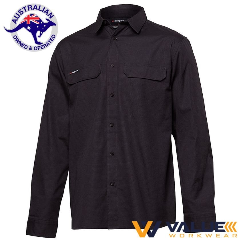 KingGee Workcool Pro Stretch Ripstop Shirt Long Sleeve K14021