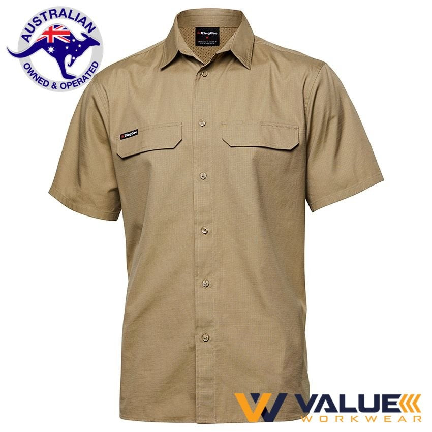 KingGee Workcool Pro Stretch Ripstop Shirt Short Sleeve K14022
