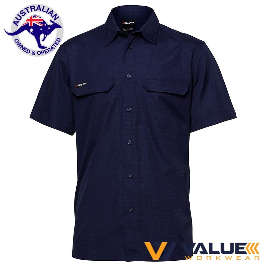 KingGee Workcool Pro Stretch Ripstop Shirt Short Sleeve K14022