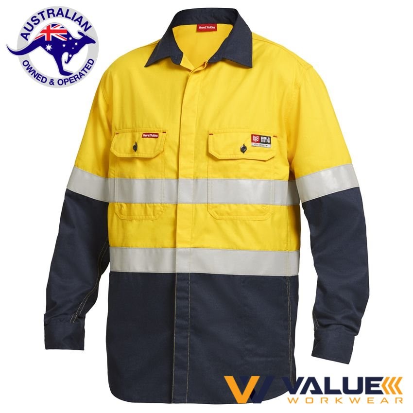 KingGee Shieldtec Fire Retardant Hi-Vis Two Tone Shirt Long Sleeve Y04350