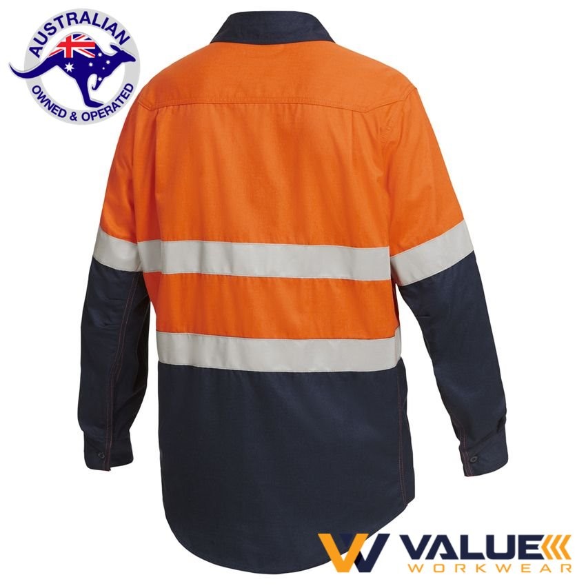 KingGee Shieldtec Fire Retardant Hi-Vis Two Tone Shirt Long Sleeve Y04350