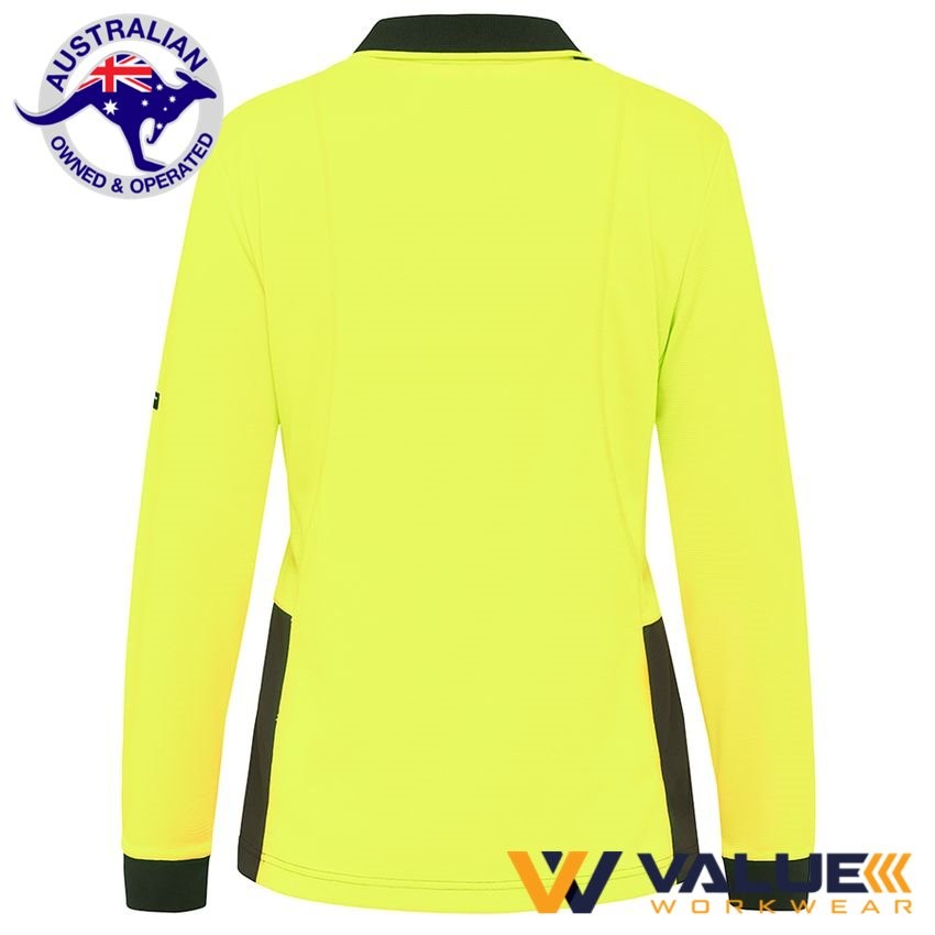 KingGee Workcool Hyperfreeze Spliced Polo Long Sleeve Womens K44730