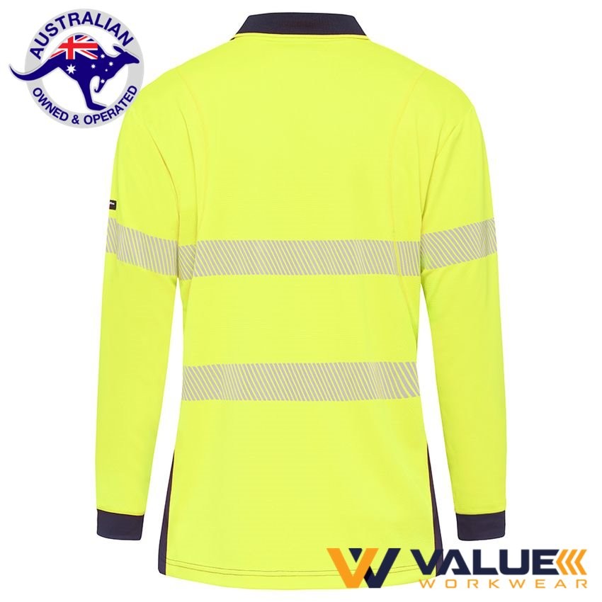 KingGee Workcool Hyperfreeze Spliced Taped Polo Long Sleeve K54225