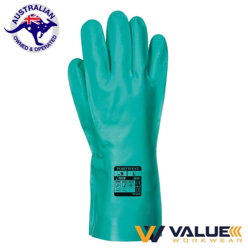 Portwest Nitrosafe Chemical Gauntlet (6 pairs) A810