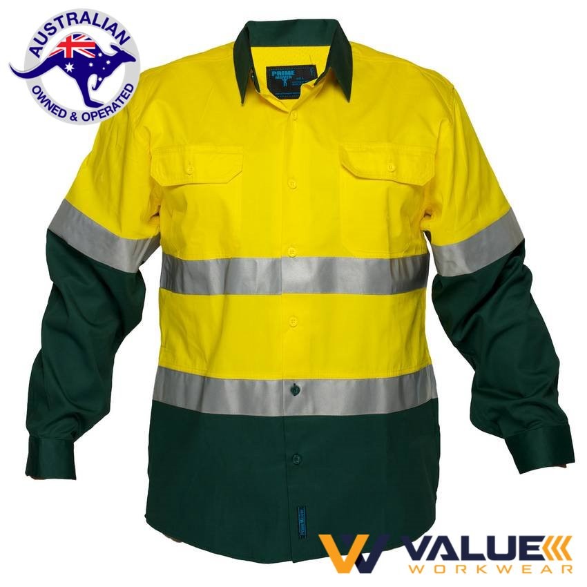 Portwest Hi-Vis Two Tone Lightweight Long Sleeve Shirt with Tape MA801 - Value Workwear