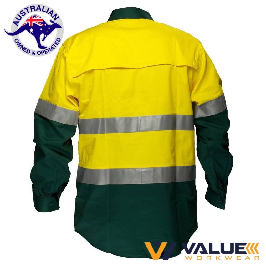 Portwest Hi-Vis Two Tone Lightweight Long Sleeve Shirt with Tape MA801 - Value Workwear