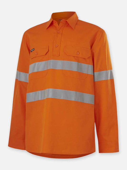 KingGee Workcool Vented Closed Front Shirt Taped Long Sleeve K54916