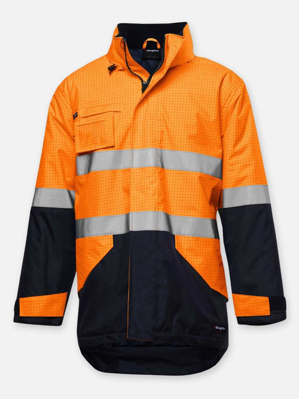 KingGee Hi-Vis Anti Static Waterproof Reflective Work Jacket K55035