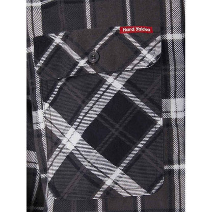 Hard Yakka Core Long Sleeve Closed Front Check Flannel Shirt Y04006