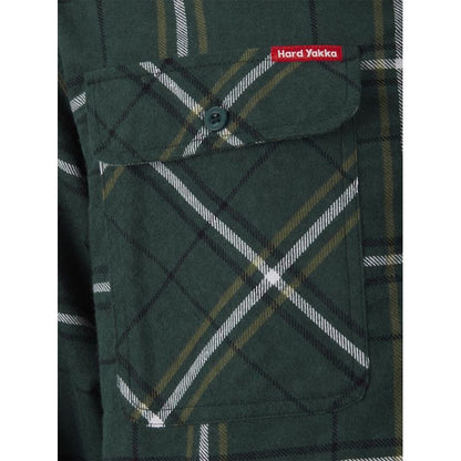 Hard Yakka Core Long Sleeve Closed Front Check Flannel Shirt Y04006