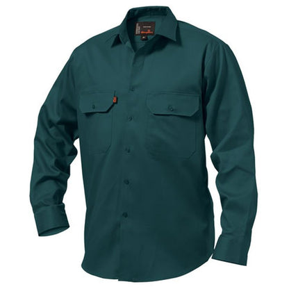 KingGee Open Front Drill Shirt Long Sleeve K04010