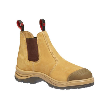 KingGee Tradie Gusset Pull On Safety Workboot - Wheat K25200