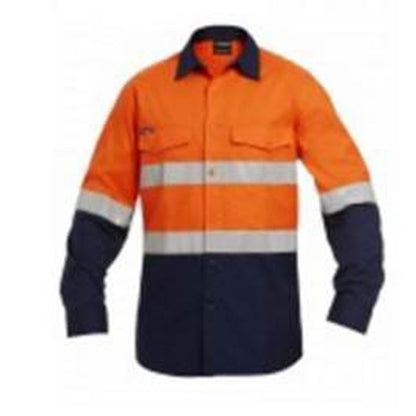 KingGee Workcool 2 Hi-Vis Reflective Shirt Long Sleeve "Hoop" Pattern K54880