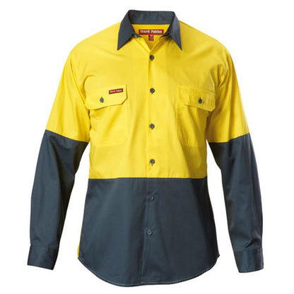 Hard Yakka Koolgear Ventilated Hi-Vis Two Tone Shirt Long Sleeve Y07558