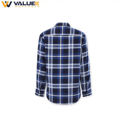 Hard Yakka Core Long Sleeve Closed Front Check Flannel Shirt Y04006