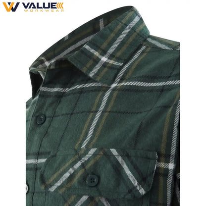 Hard Yakka Core Long Sleeve Closed Front Check Flannel Shirt Y04006