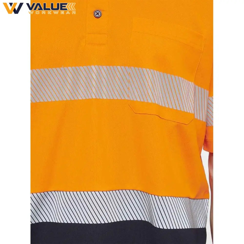 Hard Yakka Mens Short Sleeve Hi Vis Taped Polo Y19618