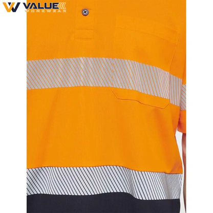 Hard Yakka Mens Short Sleeve Hi Vis Taped Polo Y19618