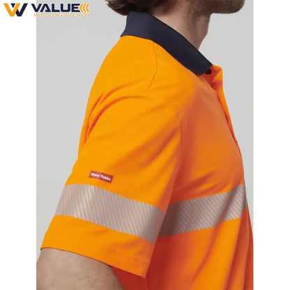 Hard Yakka Mens Short Sleeve Hi Vis Taped Polo Y19618