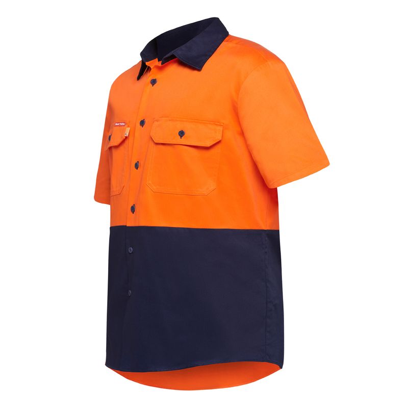Hard Yakka Short Sleeve Light Weight 2 Tone Cotton Drill Shirt Y04620