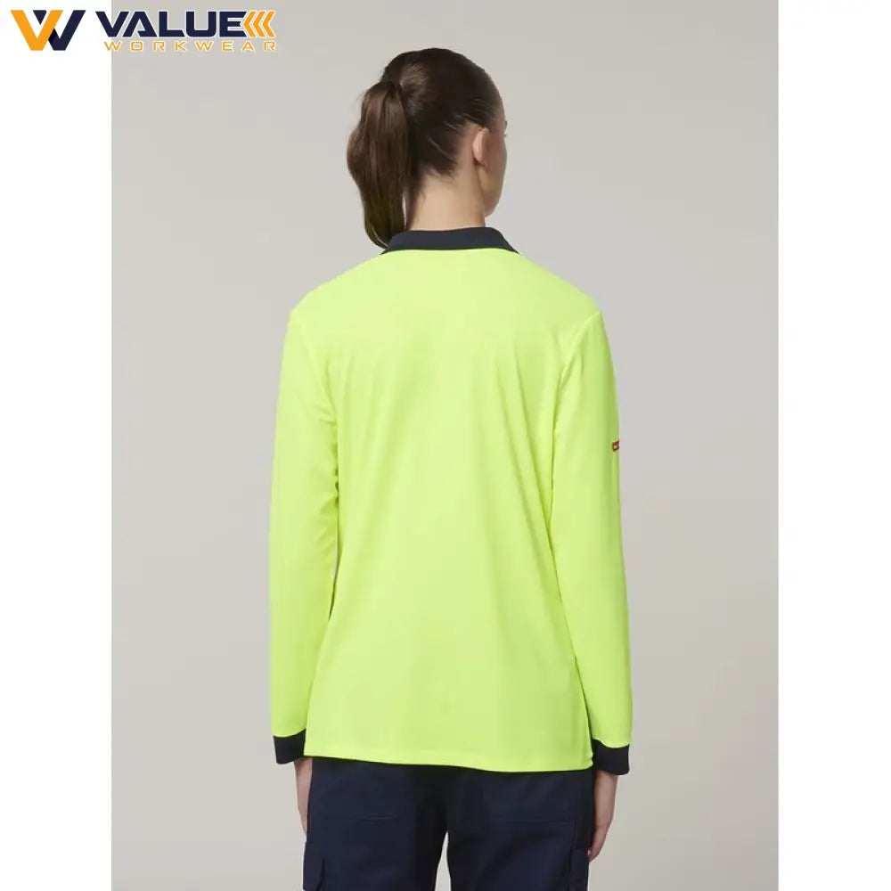 hard-yakka-womens-long-sleeve-hi-vis-polo-y08603