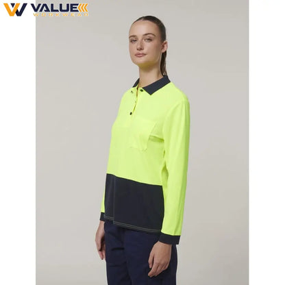 hard-yakka-womens-long-sleeve-hi-vis-polo-y08603