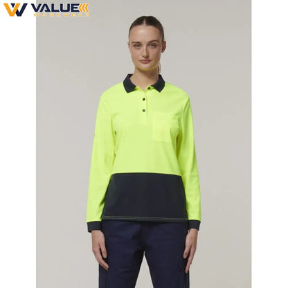 hard-yakka-womens-long-sleeve-hi-vis-polo-y08603