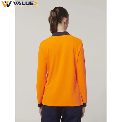 hard-yakka-womens-long-sleeve-hi-vis-polo-y08603