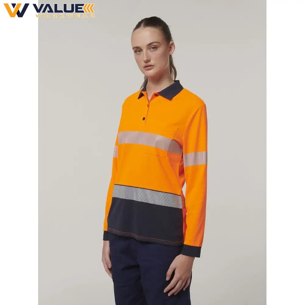 hard-yakka-womens-long-sleeve-hi-vis-taped-polo-y08604