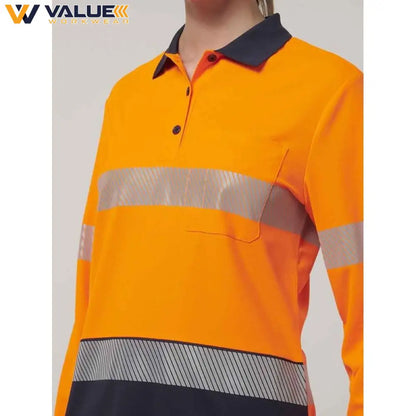 hard-yakka-womens-long-sleeve-hi-vis-taped-polo-y08604