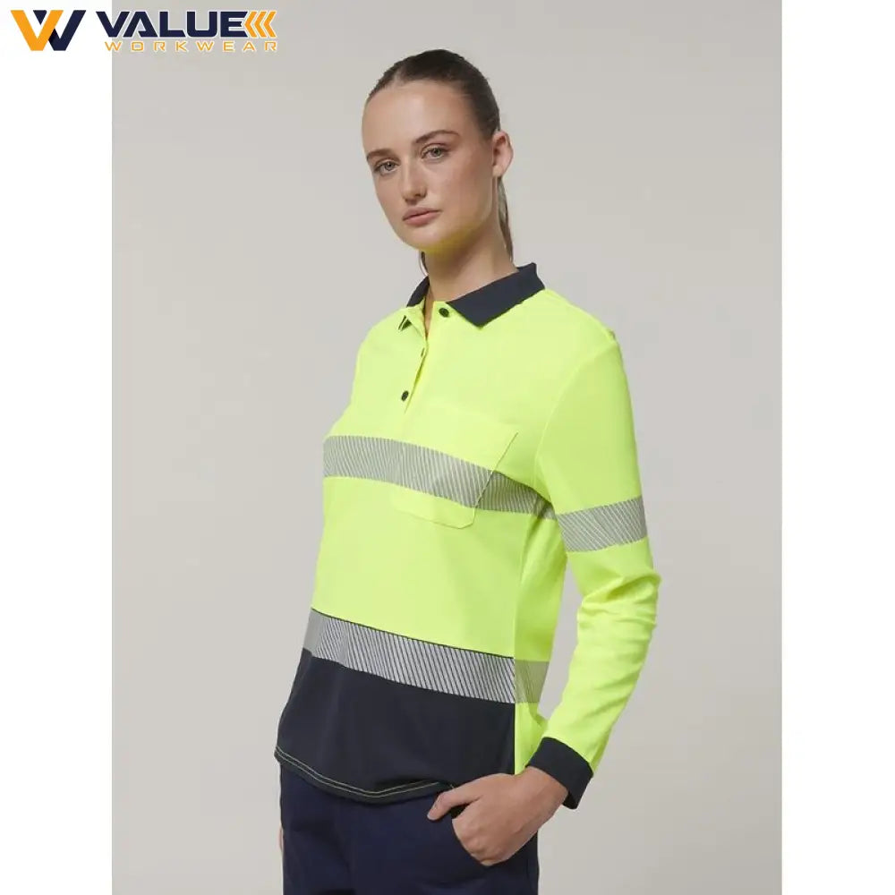 hard-yakka-womens-long-sleeve-hi-vis-taped-polo-y08604