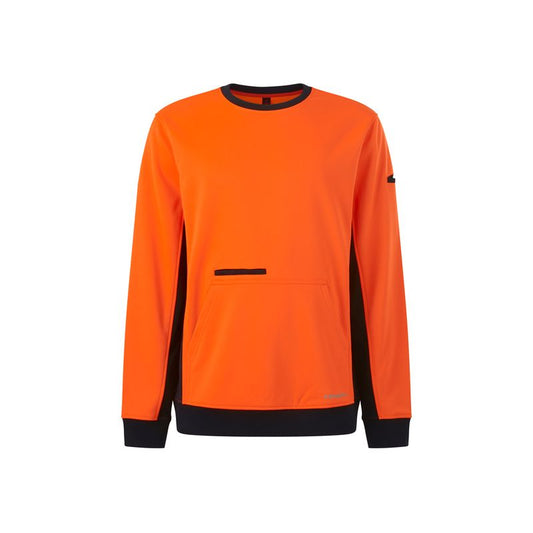 KingGee Hi Vis Spliced Crew Neck Fleece Jumper K55062