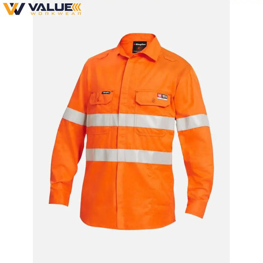 KingGee Shieldtec Lenzing Flame Resitant Hi-Vis Spliced Shirt PPE K84001