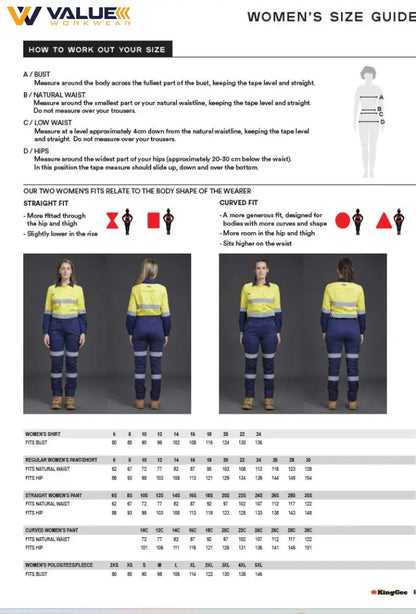 KingGee Womens Shieldtec Lenzing Flame Resistant Hi-Vis Open Front Taped Shirt PPE2 K84003