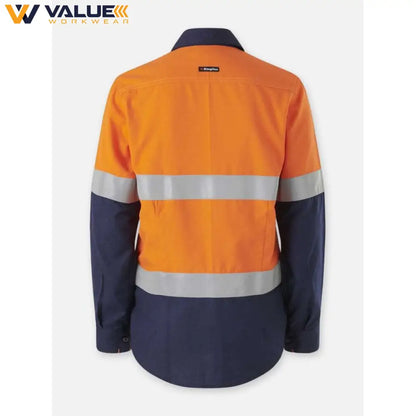 KingGee Womens Shieldtec Lenzing Flame Resistant Hi-Vis Spliced Shirt PPE2 K84002