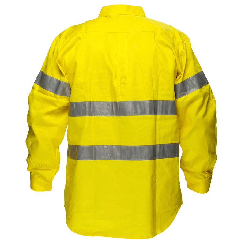 Portwest Hi-Vis Regular Weight Long Sleeve Shirt with Tape MA191 - Value Workwear