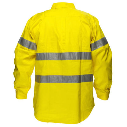 Portwest Hi-Vis Regular Weight Long Sleeve Shirt with Tape MA191 - Value Workwear