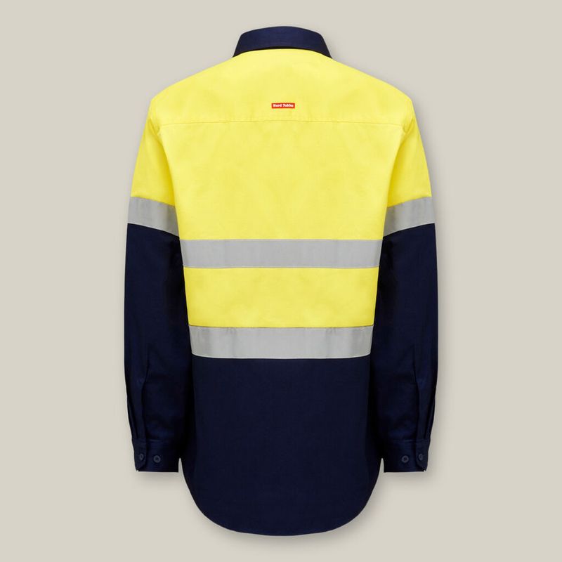 Hard Yakka Hi-Vis Long Sleeve Heavy Weight 2Tone Shirt Y04615