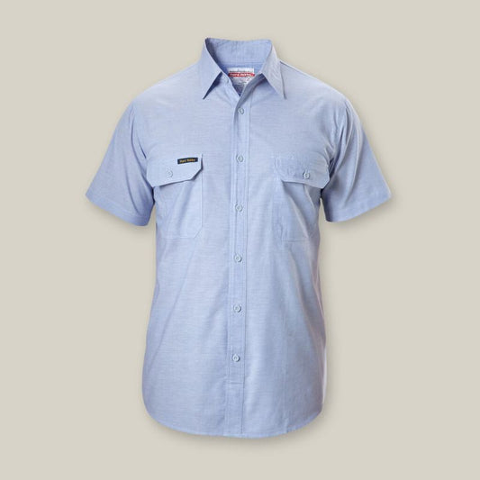 Hard Yakka Foundations Cotton Chambray Shirt Short Sleeve Y07529