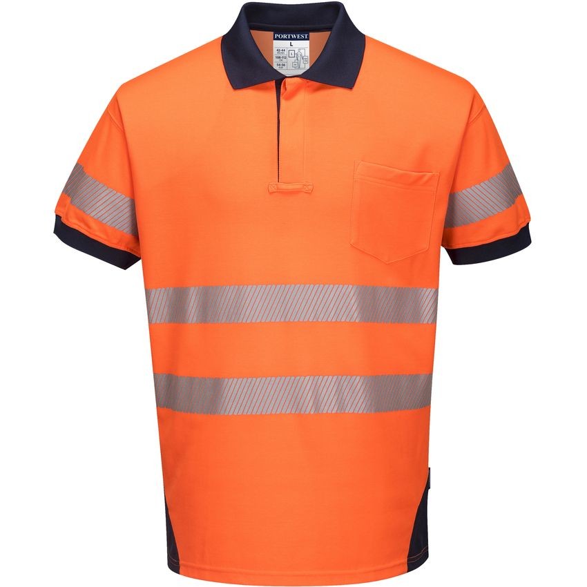 Portwest PW3 Hi-Vis Polo Shirt Short Sleeve T182